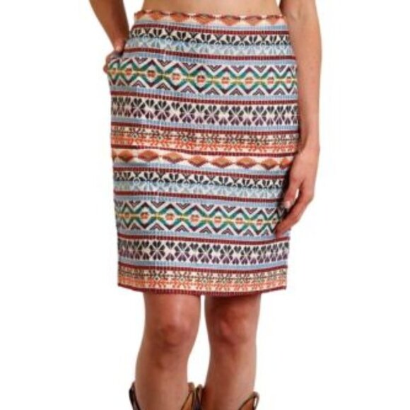 NWT Stetson Embroidered Pencil Skirt Size 6 - Picture 11 of 11